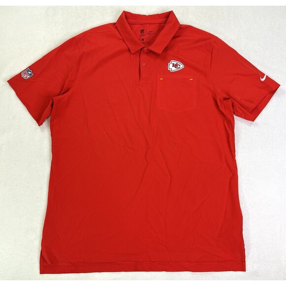 Nike Other - Nike Kansas City Chiefs NFL Dri-Fit Red On-Field Football Polo Shirt Mens XL